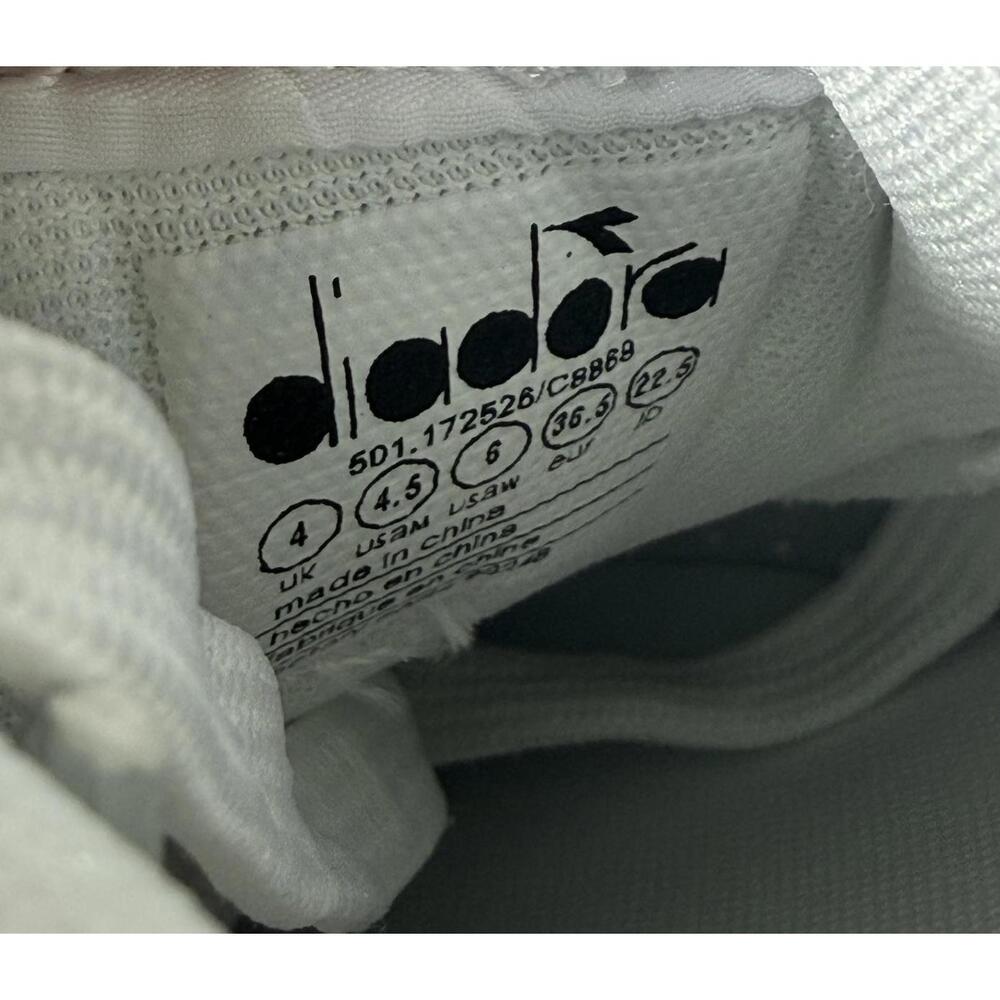 Diadora Game L Low White Golden Rod Leather Sneakers Size US 6 / EU 36.5 NWB - Picture 8 of 11